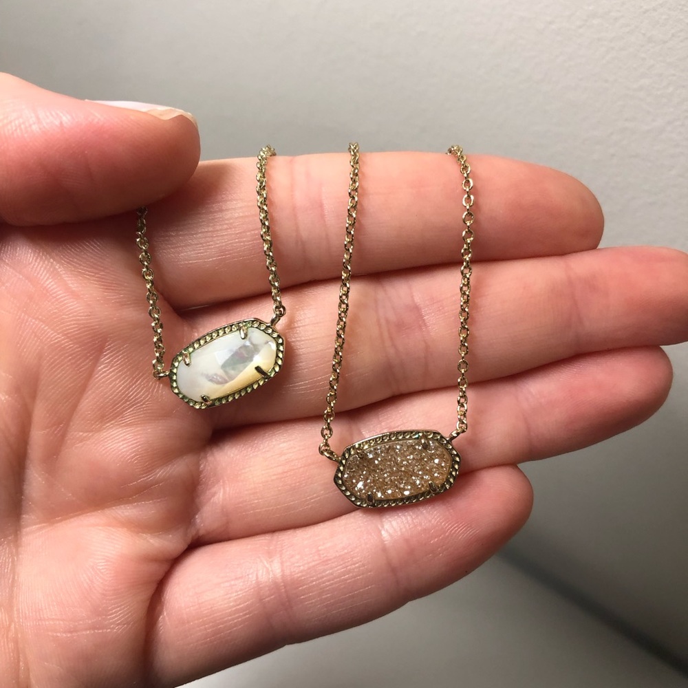 Kendra Scott necklaces: Opal and Sand